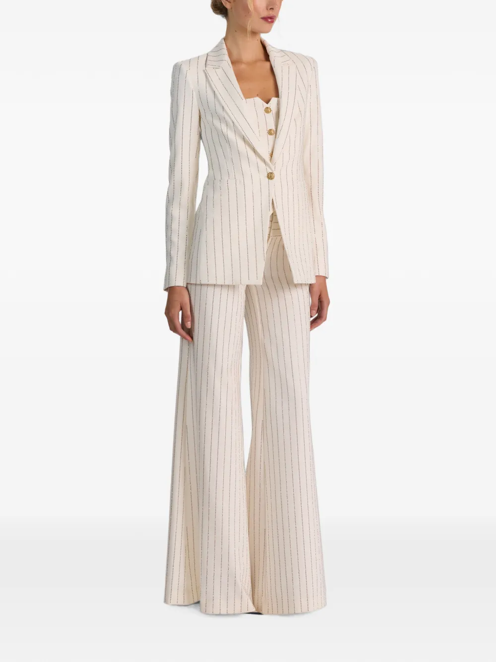 alice + olivia Breann verfraaide blazer Beige