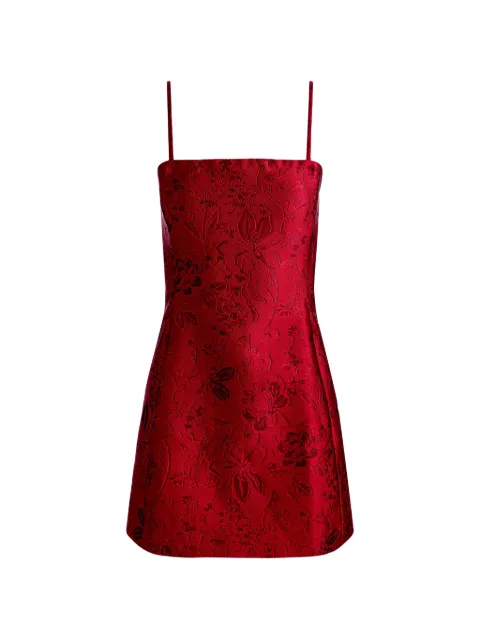 alice + olivia vestido corto Vera con motivo floral en jacquard