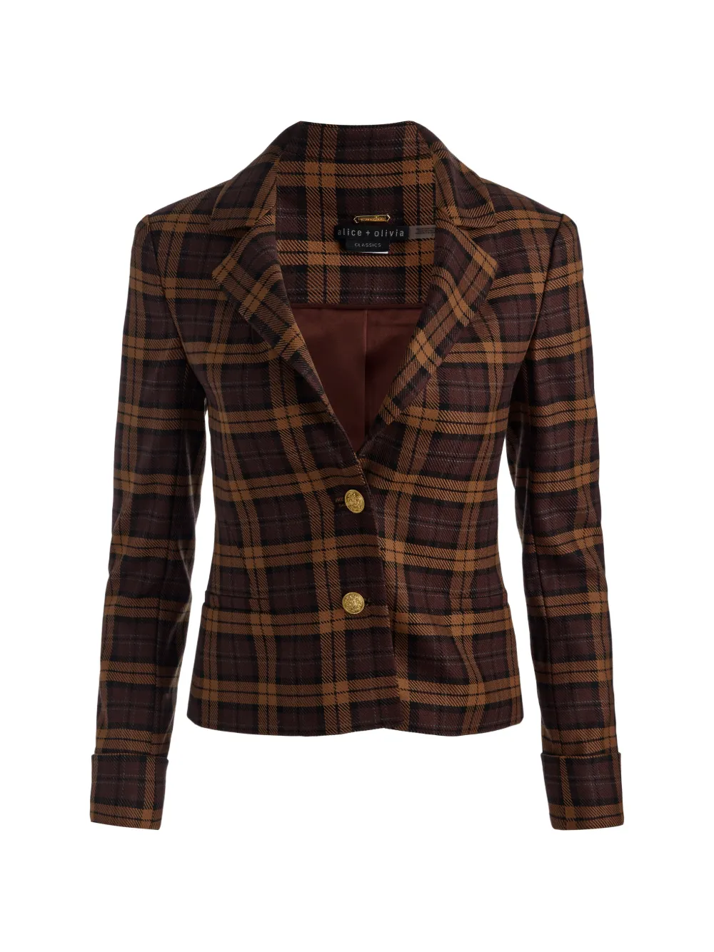alice + olivia Karierter Macey Blazer - Braun