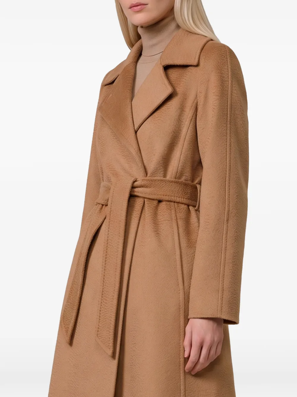 Max Mara Manuela mantel met ceintuur Beige
