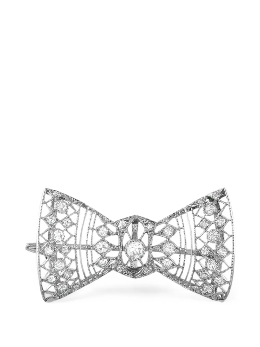 LB Exclusive Belle Epoque diamond bow brooch - Silber