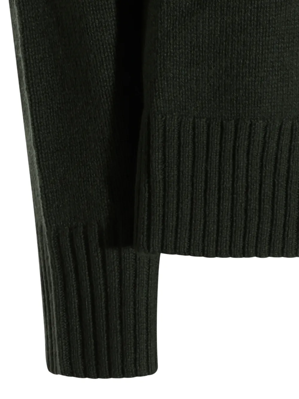 Allude Ribgebreide trui met raglan mouwen Groen