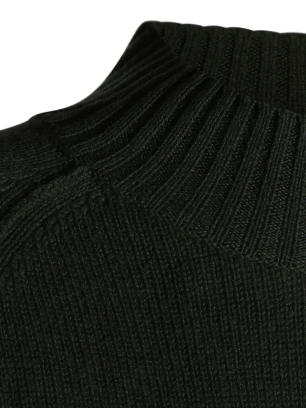 Allude Ribgebreide trui met raglan mouwen Groen