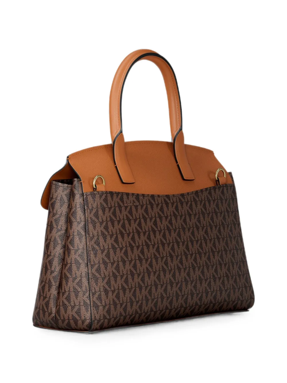 Michael Kors Landry kleine tas met monogram-print Bruin