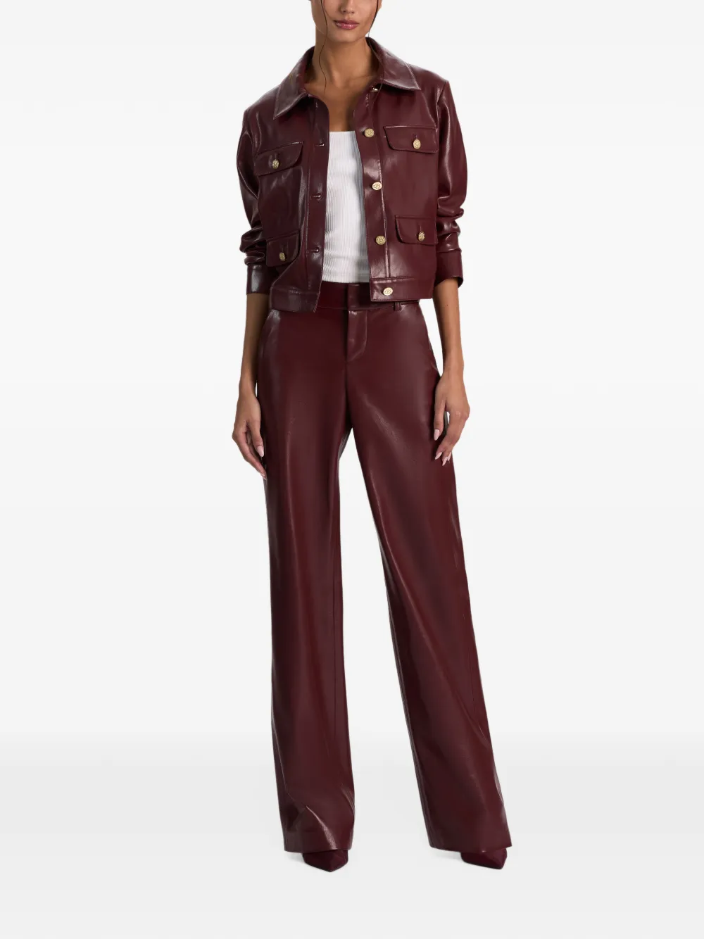 alice + olivia Alexander straight-leg trousers Rood