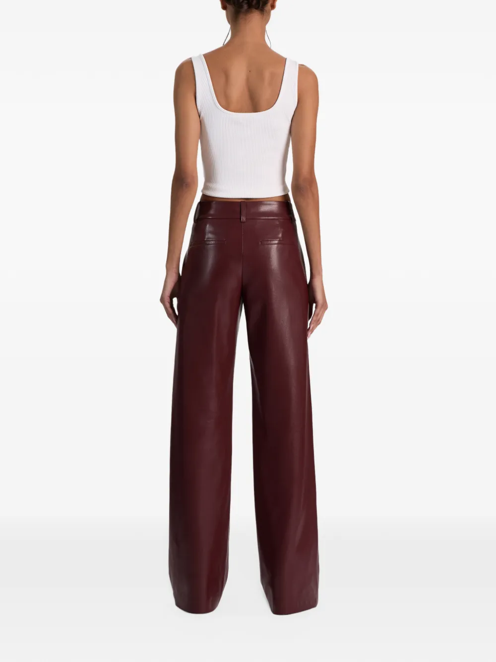 alice + olivia Alexander straight-leg trousers Rood