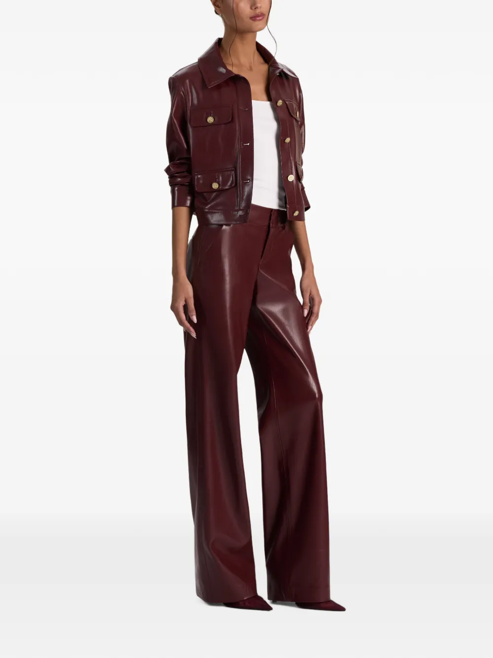 alice + olivia Alexander straight-leg trousers Rood