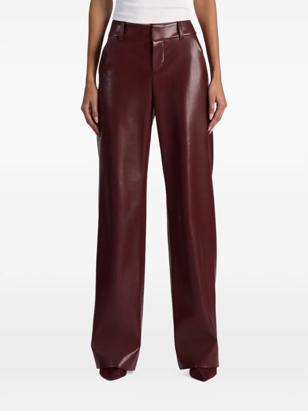 alice + olivia Alexander straight-leg trousers Rood