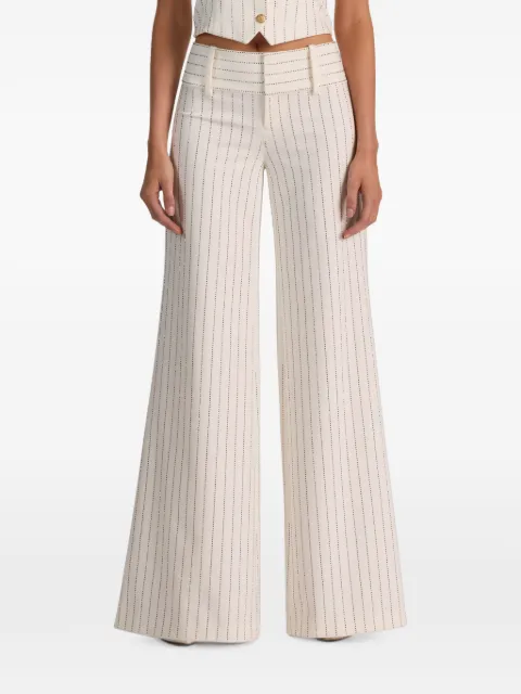 alice + olivia embellished flared trousers