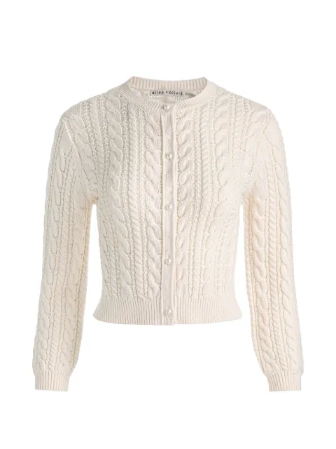 alice + olivia cardigan Doris en maille torsadée