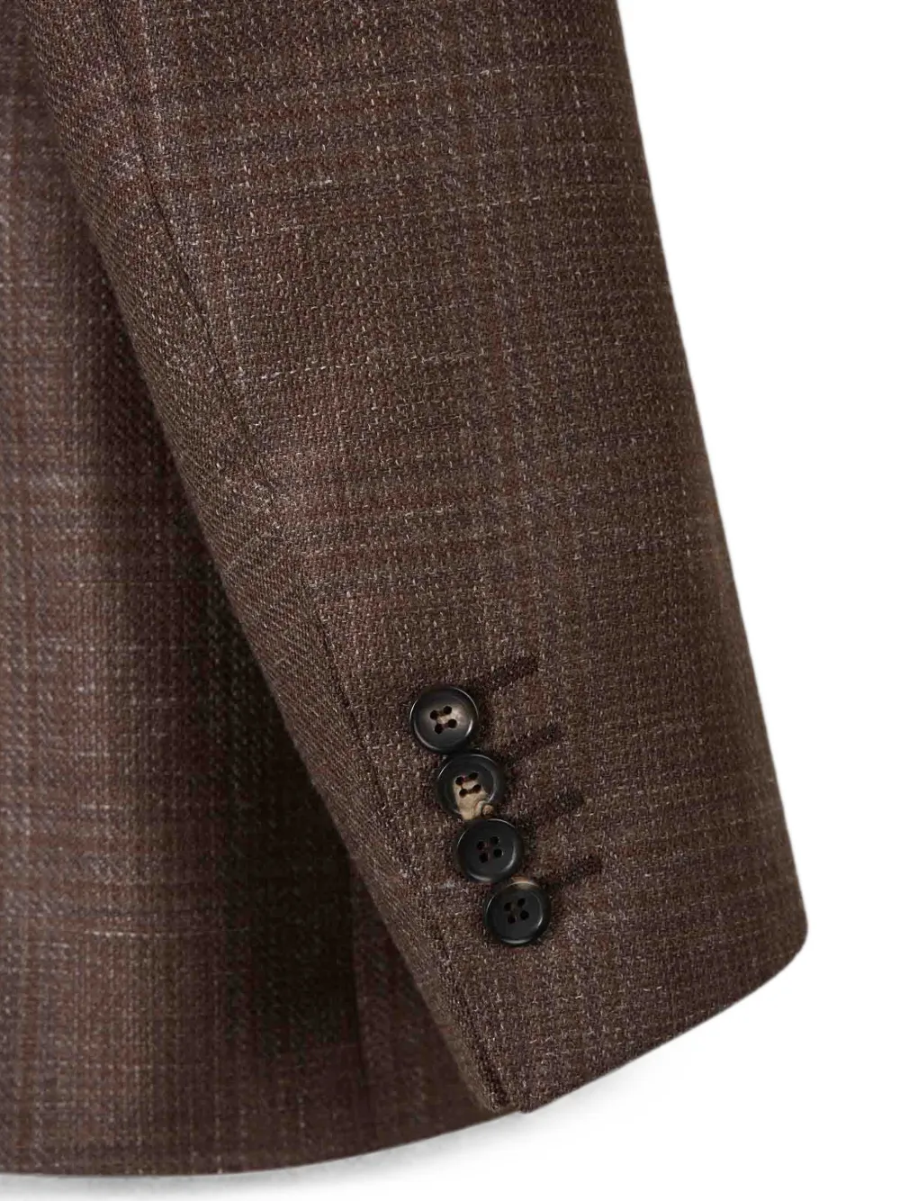 Canali Geruit jack met gekerfde revers Bruin