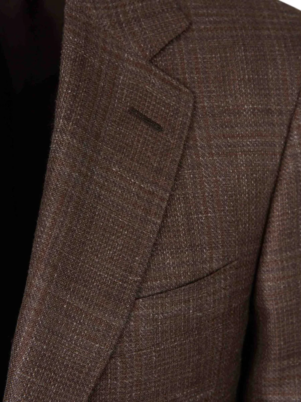 Canali Geruit jack met gekerfde revers Bruin