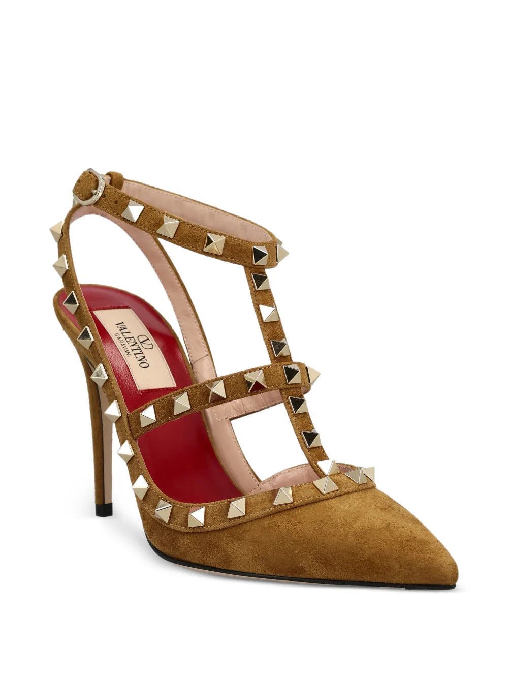 Valentino Garavani Rockstud caged pumps Bruin