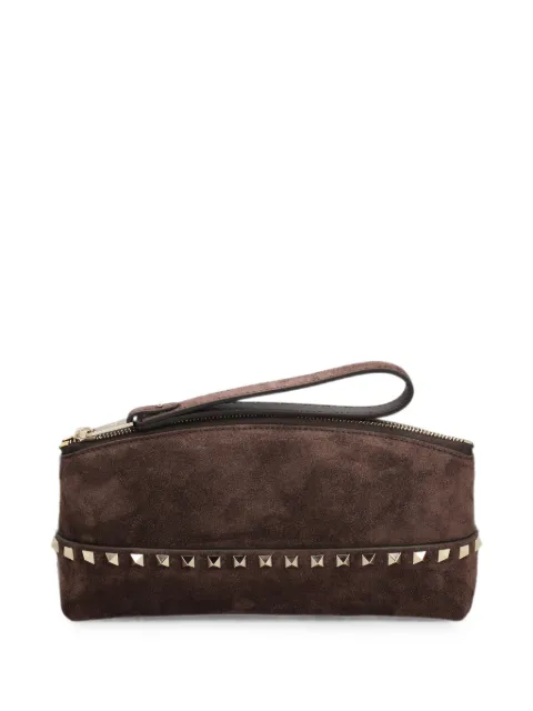 Valentino Garavani Rockstud suede clutch bag