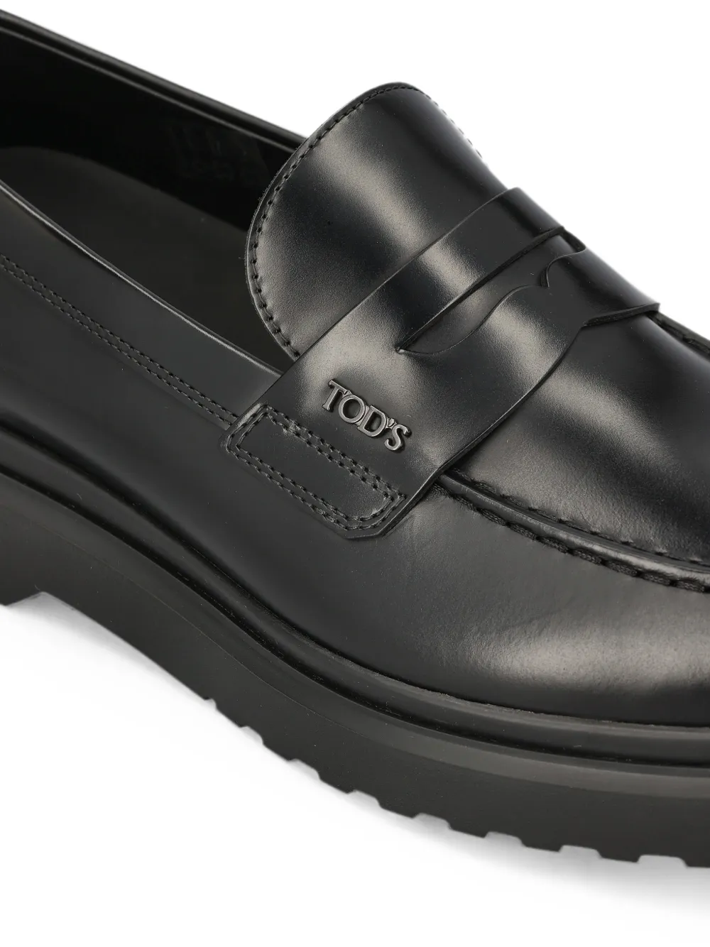 Tod's Loafers met logoplakkaat Zwart