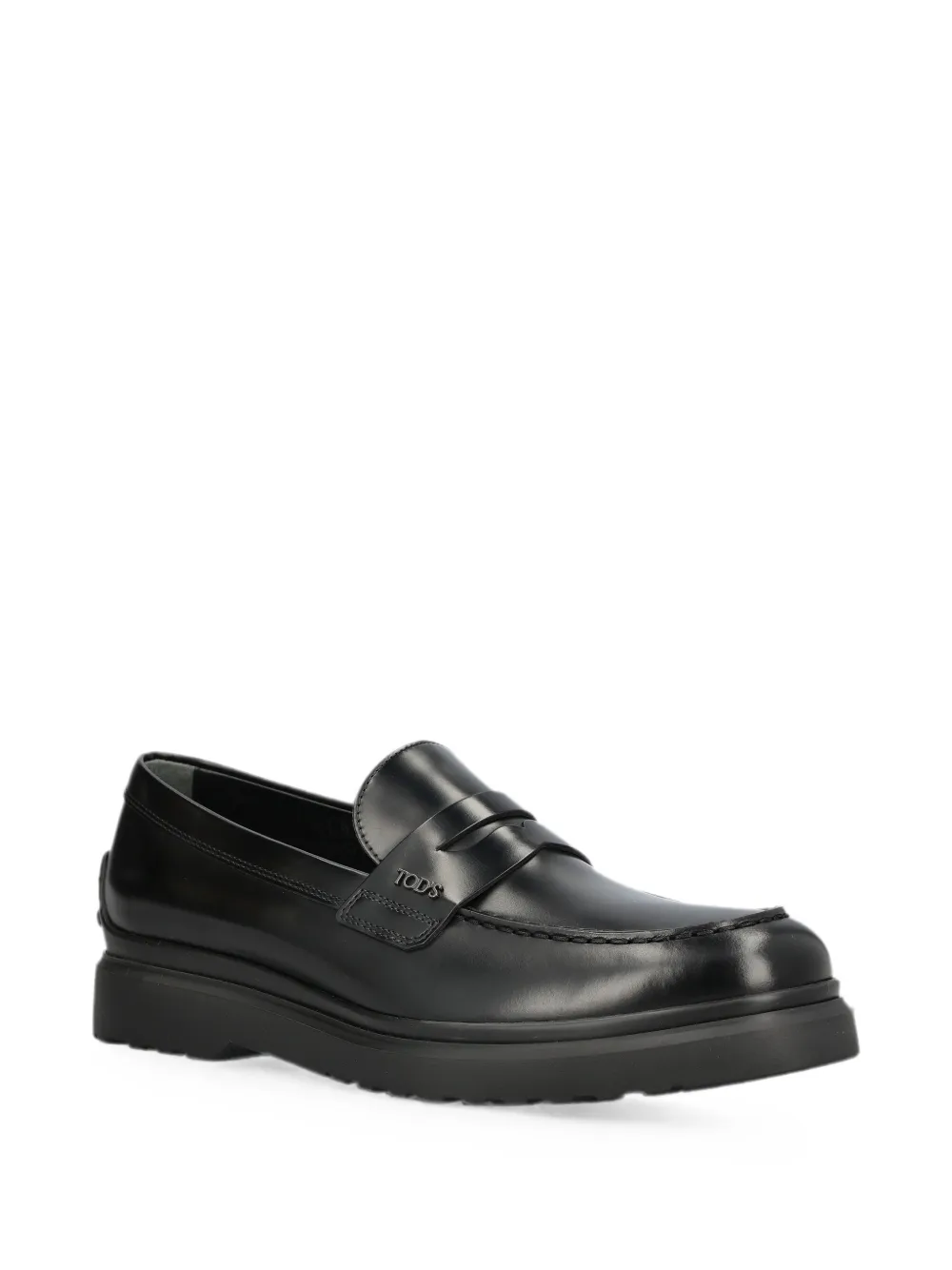 Tod's Loafers met logoplakkaat Zwart