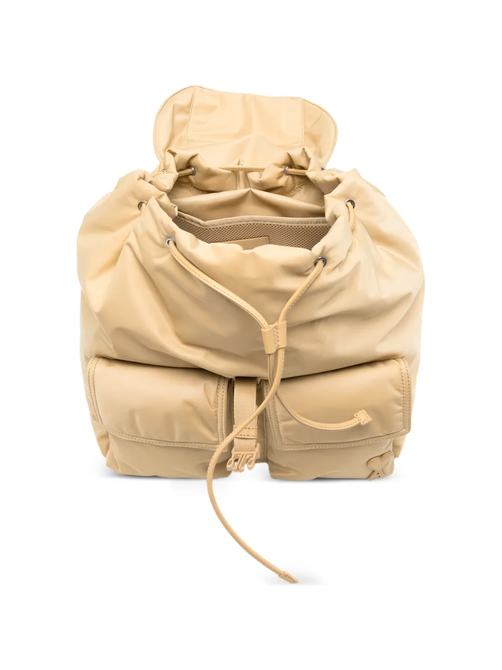 AMI Paris Ami de Coeur rugzak met gespsluiting Beige