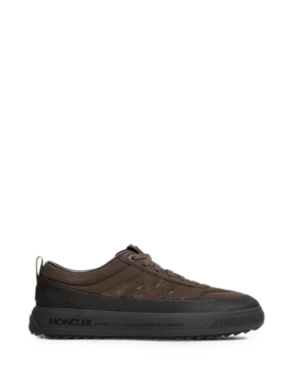 Moncler Altive nubuck & suede trainers Bruin