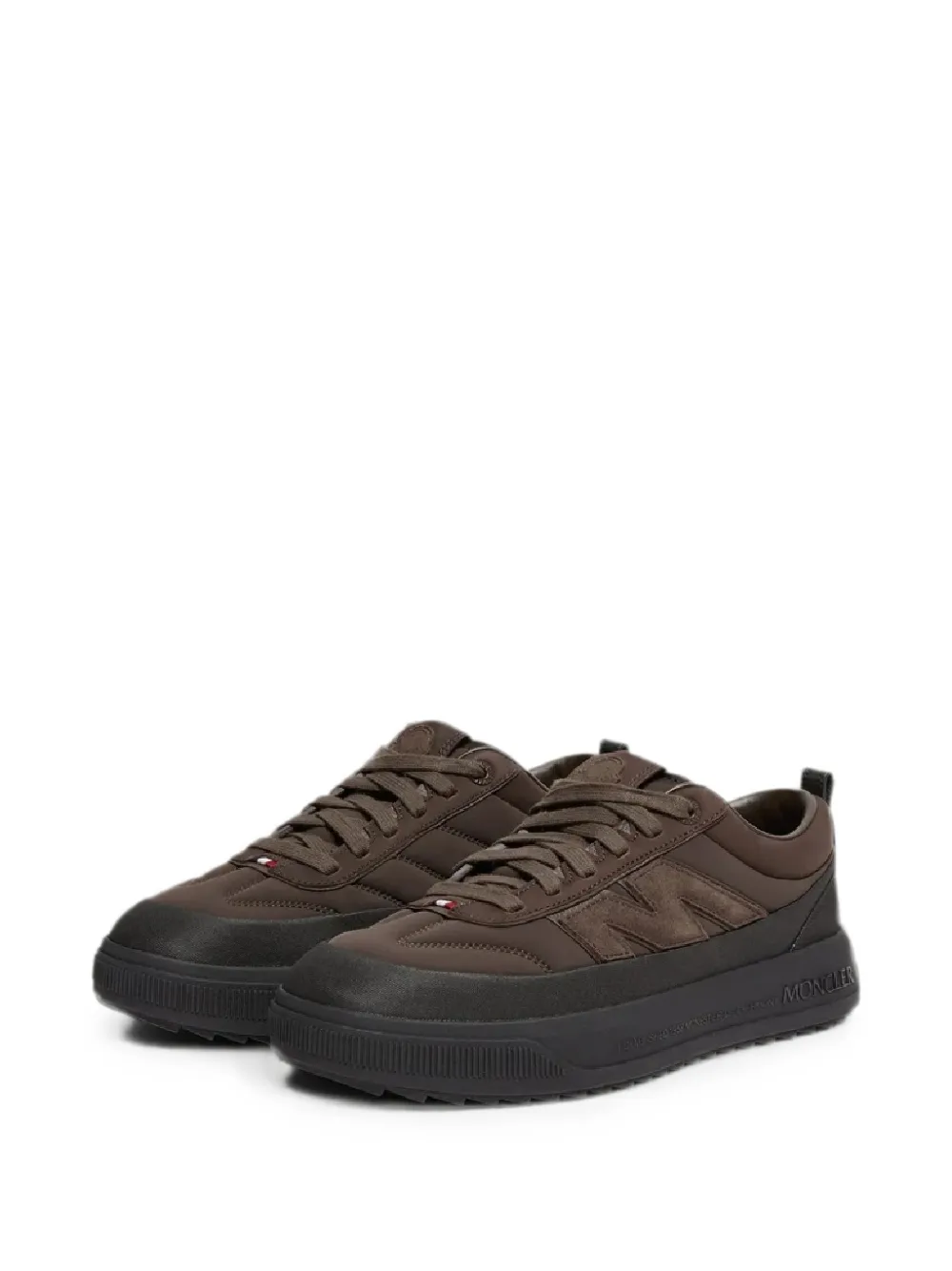 Moncler Altive nubuck & suede trainers Bruin