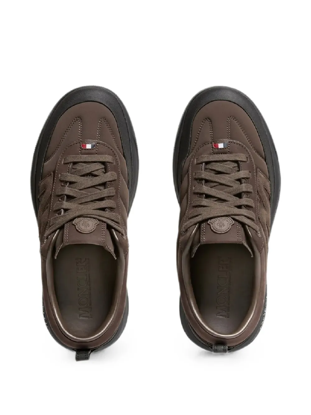 Moncler Altive nubuck & suede trainers Bruin