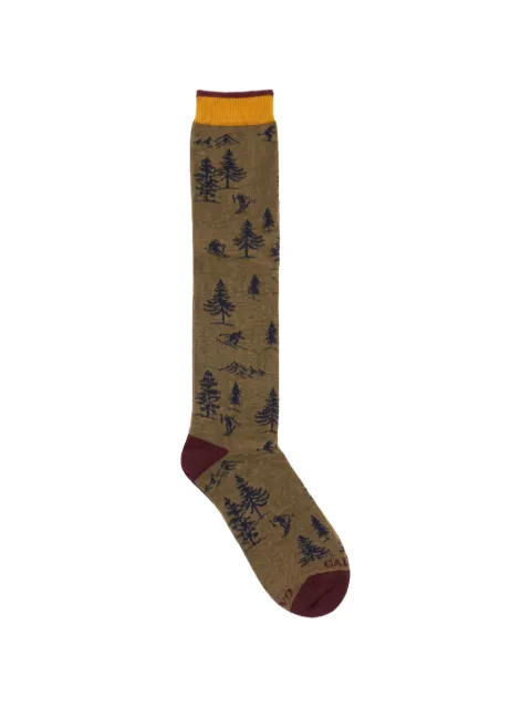 Gallo mountain-print knee-high socks