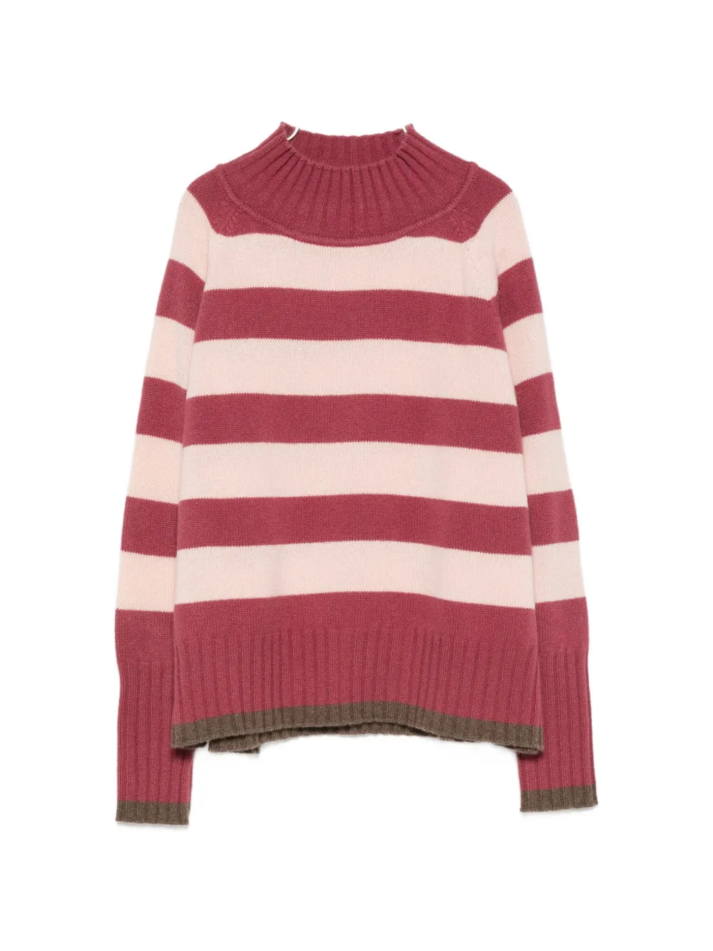 BeYou long-sleeve striped sweater - Rosa