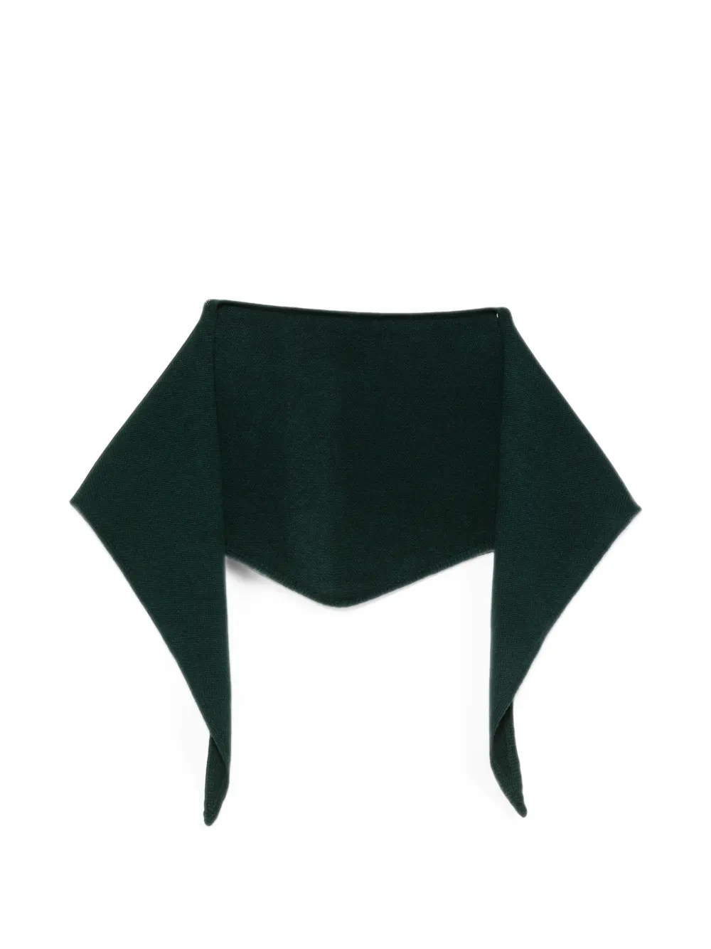 BeYou triangular knitted scarf - Grün