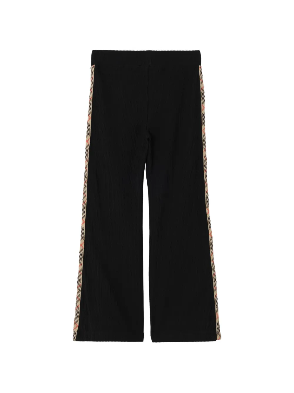 Burberry Kids Geruite geribbelde broek Zwart