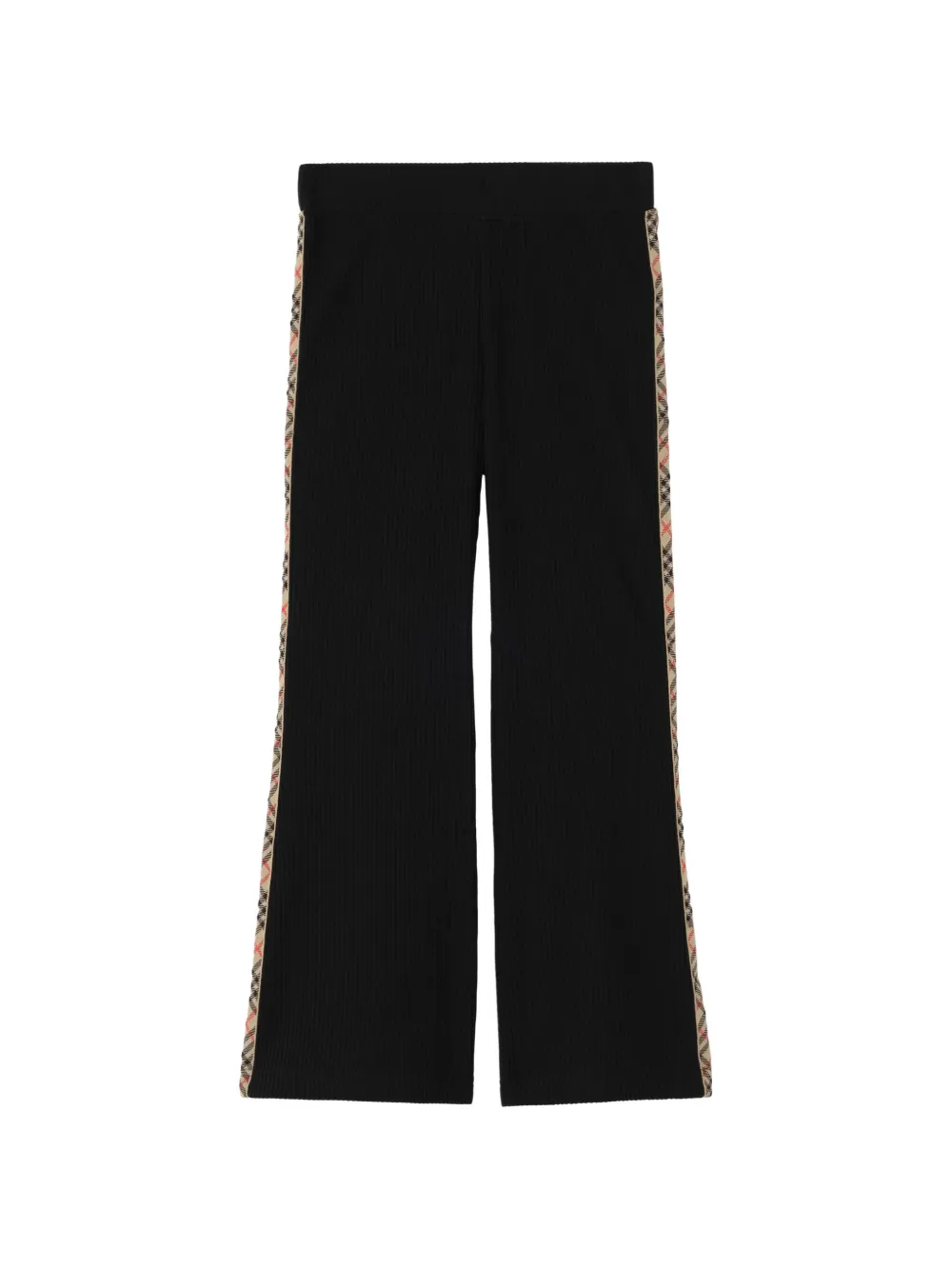 Burberry Kids check-trim trousers - Nero
