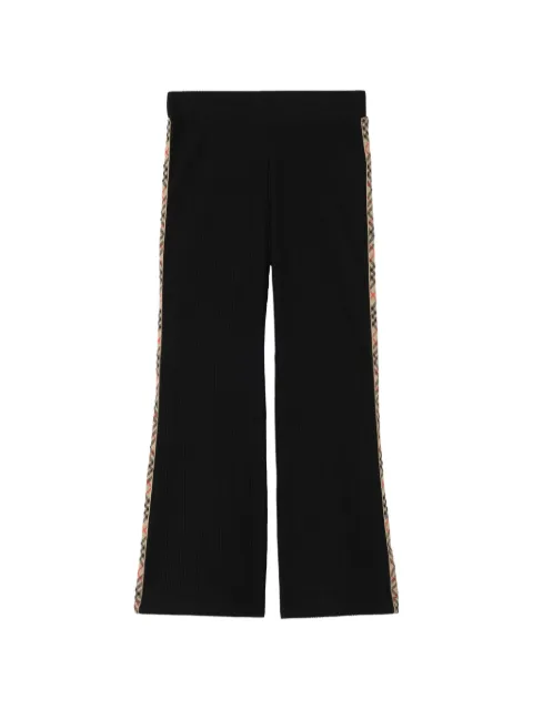 Burberry Kids pantalones con ribete Check