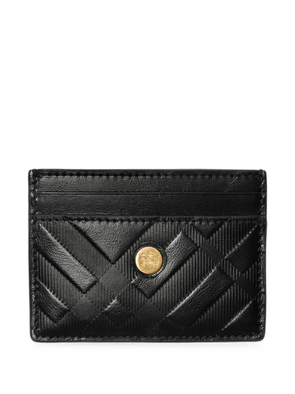 Burberry embossed Check card case - Nero