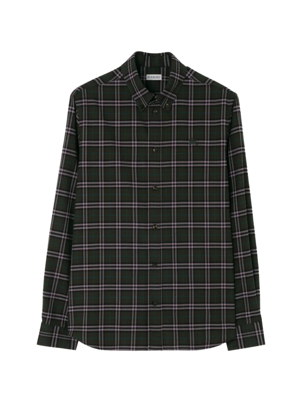 Burberry Camicia in voile di cotone Check - Verde