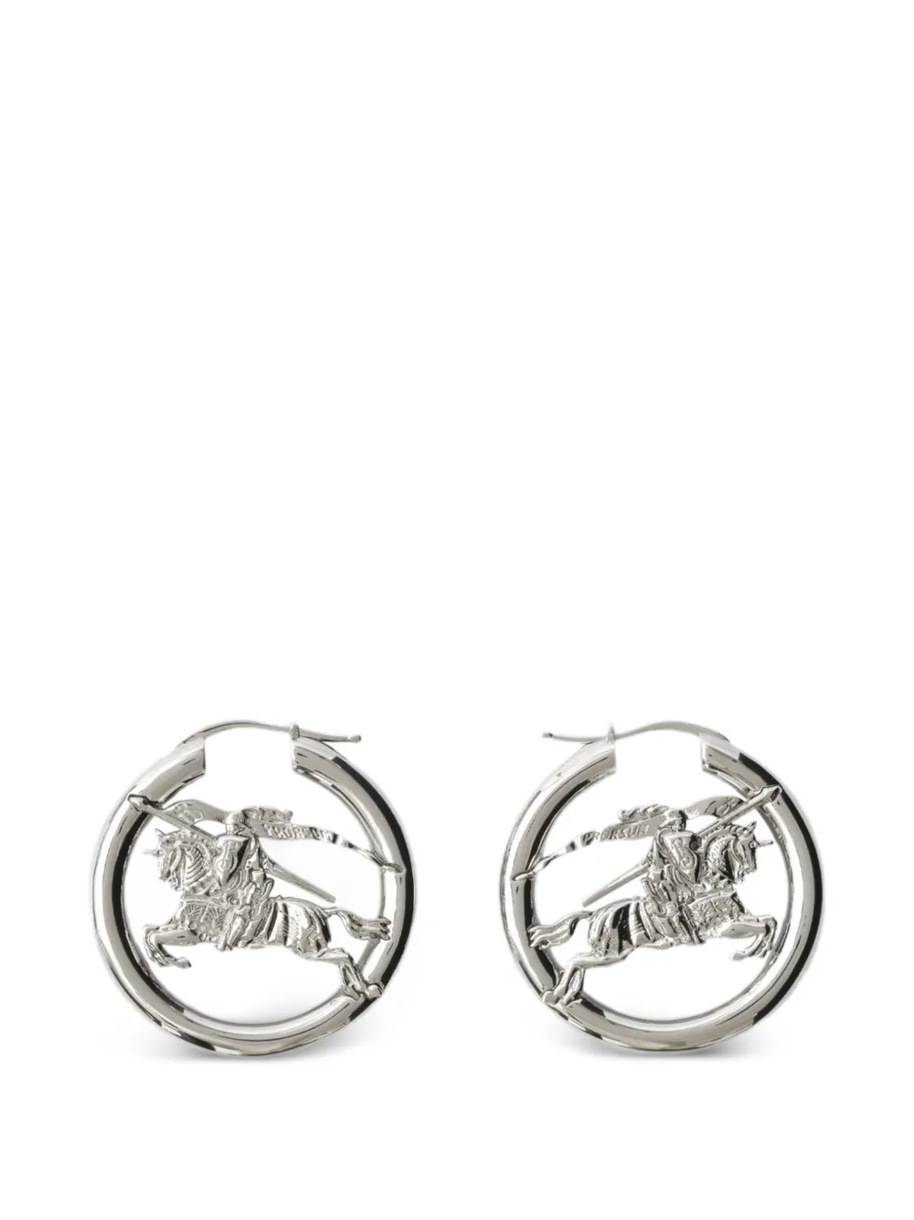 Burberry Knight hoop earrings - Argento