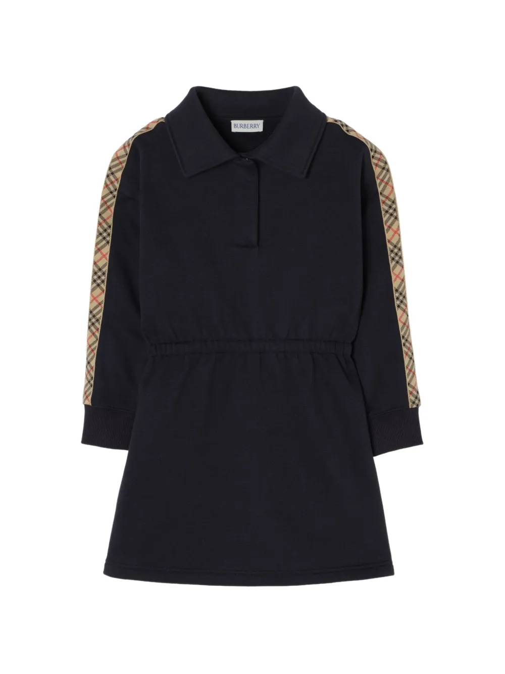 Burberry Kids House Check cotton polo dress - Schwarz