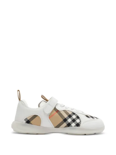 Burberry Kids 체크 패턴 스니커즈