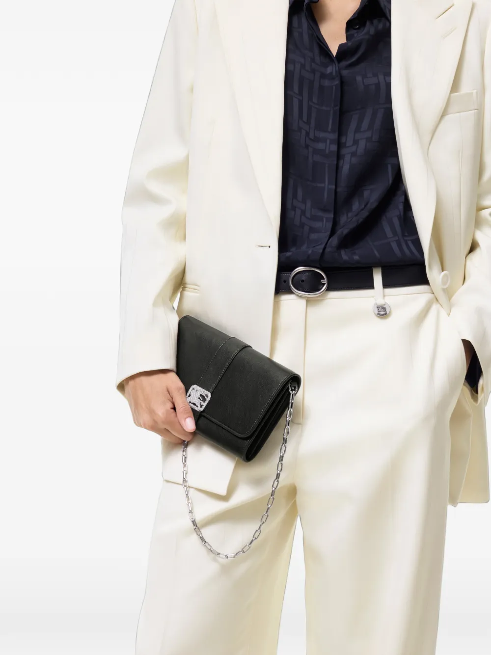 Burberry Rider portemonnee met ketting Zwart