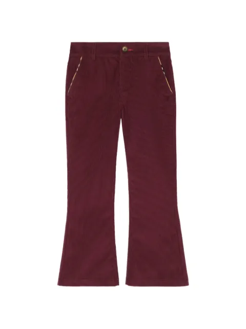 Burberry Kids pantalones de pana acampanados