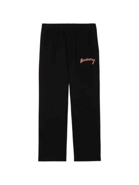 Burberry logo cotton track trousers