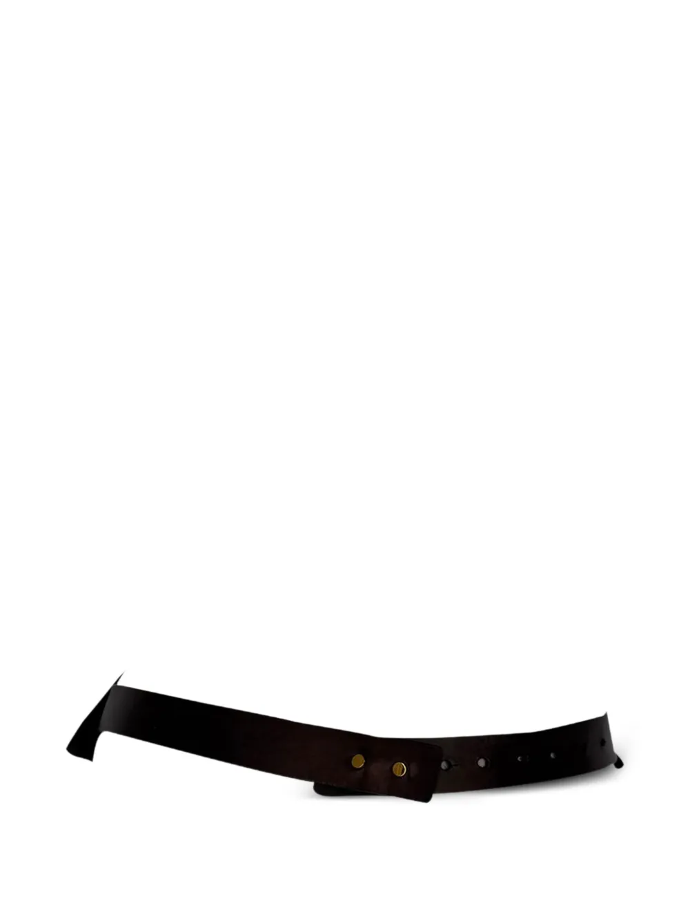 Saint Laurent Pre-Owned Shield stud-embellished belt - Marrone