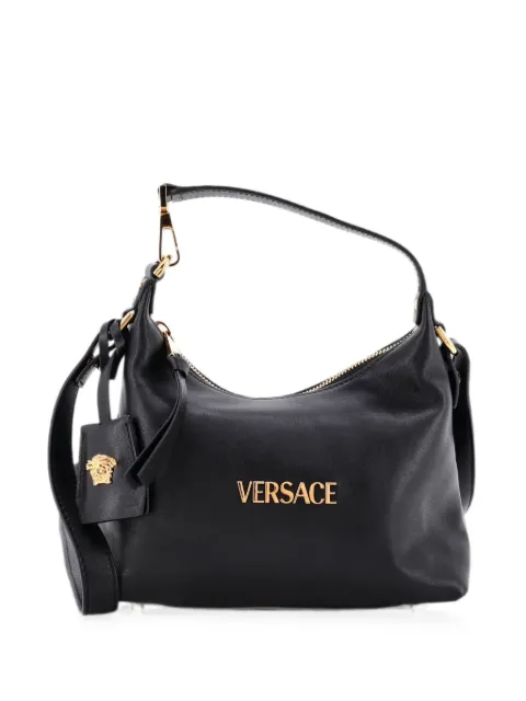 Versace Pre-Owned Tag Leather hobo bag