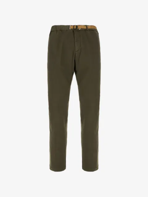 White Sand belted elasticated-waist chinos