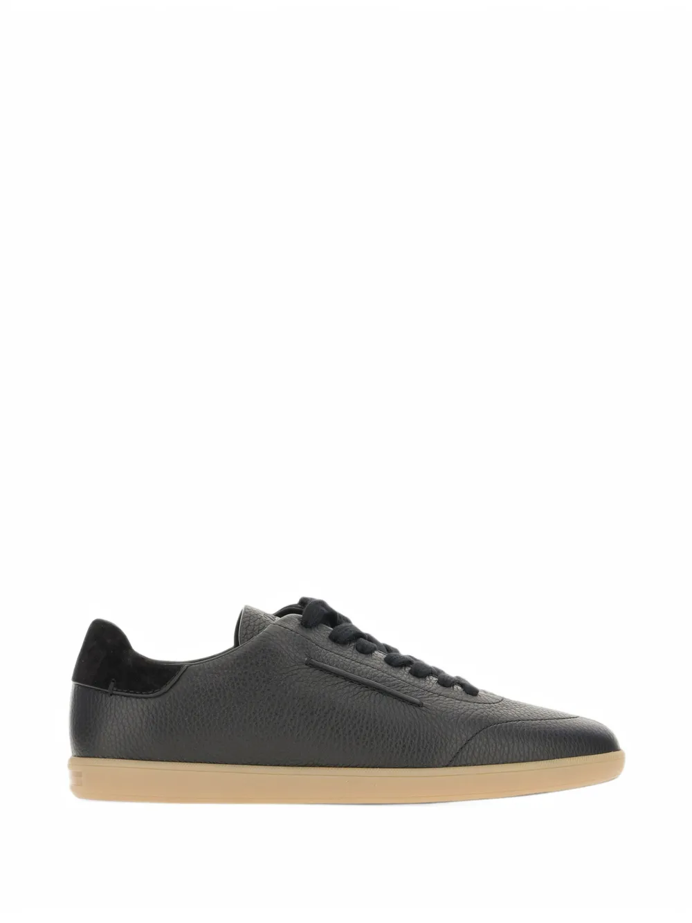 Zegna grained leather sneakers - Schwarz