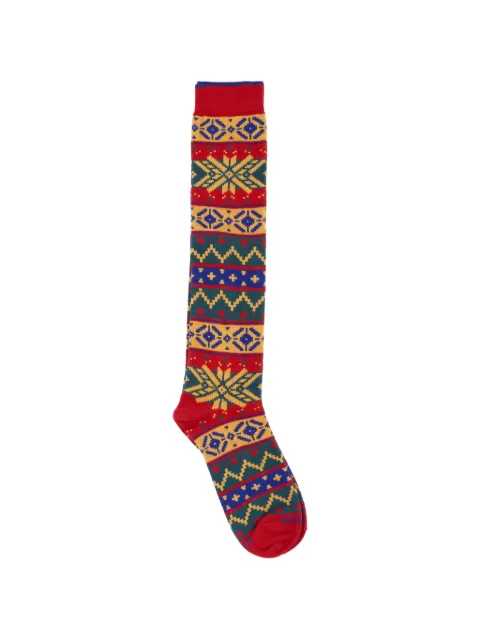 Gallo isle-knit knee-high socks