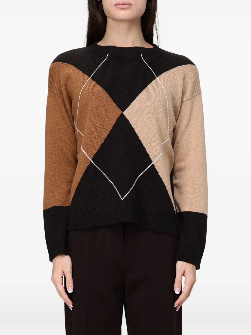 Kangra argyle intarsia-knit sweater