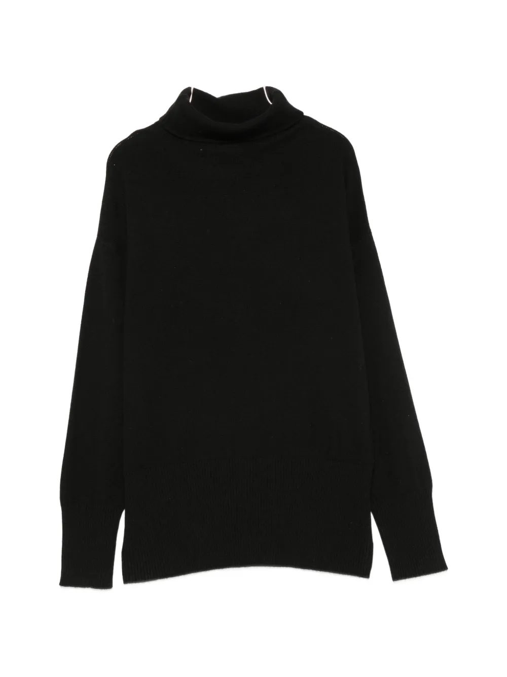 ALPHA STUDIO roll-neck ribbed-trim sweater - Schwarz