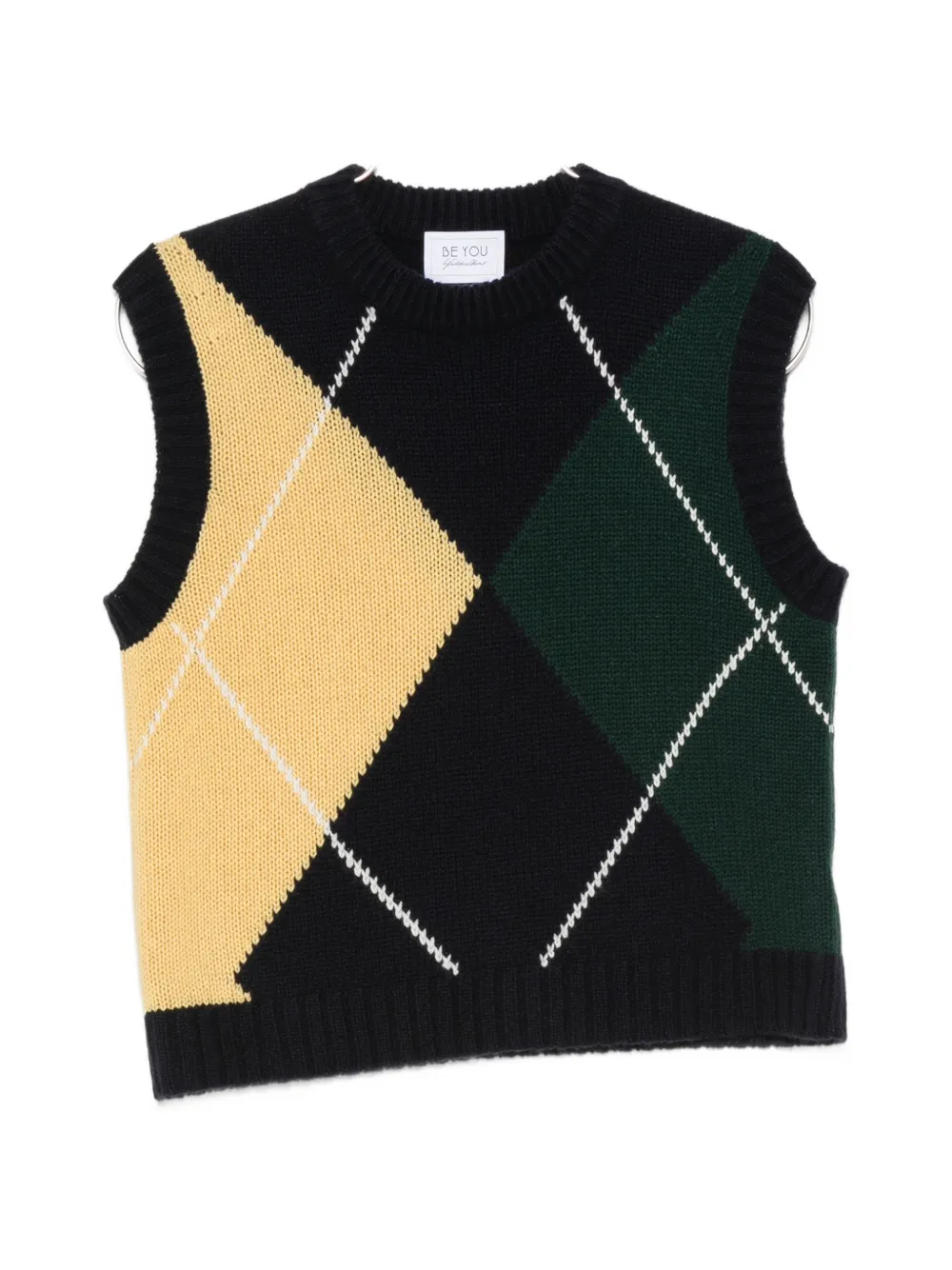 BeYou argyle-knit sleeveless vest - Blu