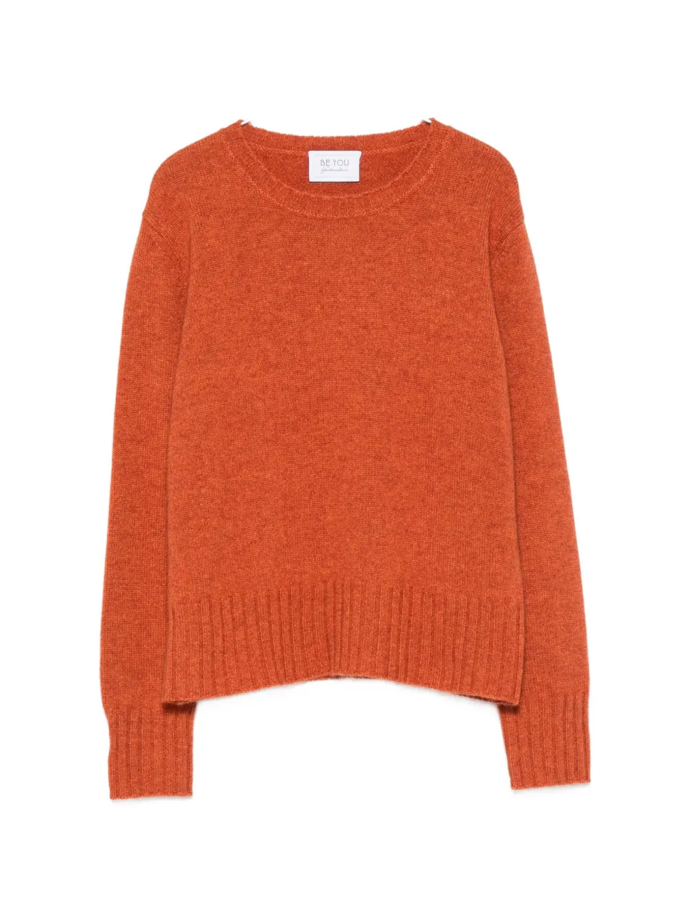 BeYou ribbed-trim crew neck sweater - Arancione