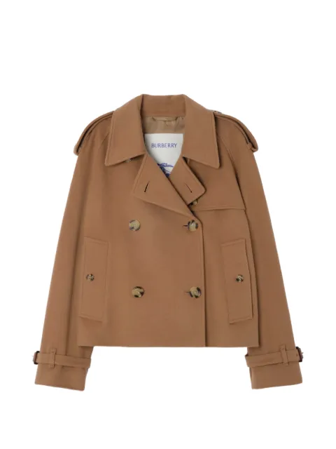 Burberry cropped cashmere Mayfair trench jacket