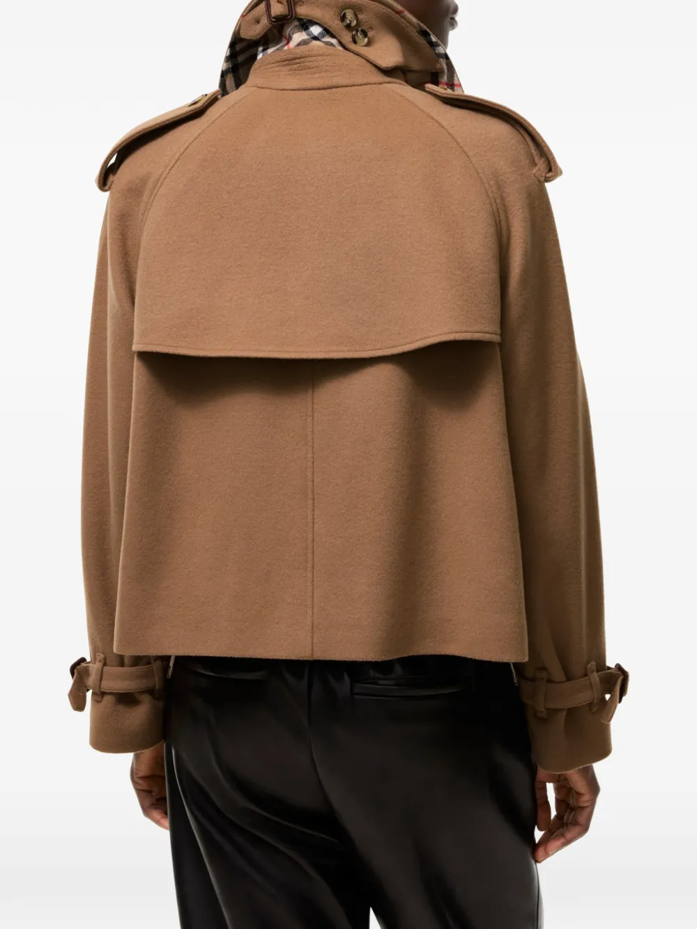 Burberry Mayfair cropped kasjmier trenchcoat Bruin
