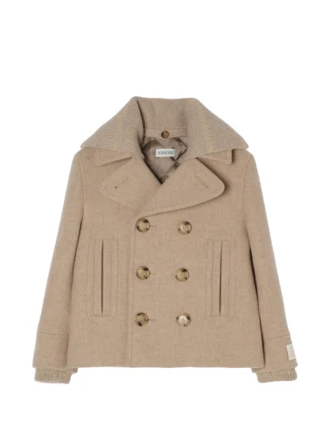 Burberry Kids abrigo con doble botonadura